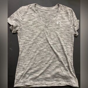 Under Armour Women's Heathered Gray V-Neck Tee